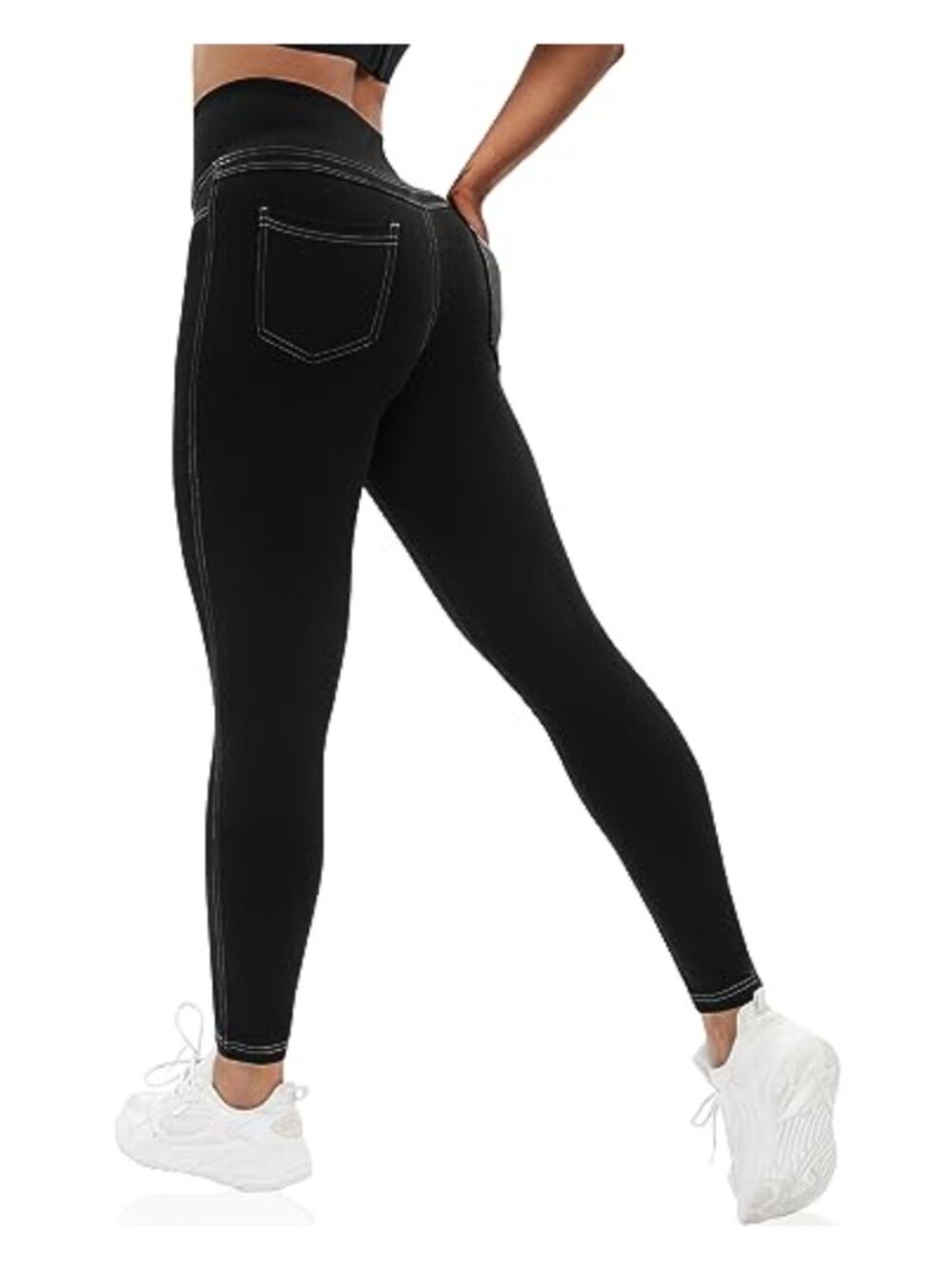 High Waisted Leggings with Back Pockets, Tummy Control, Buttery Soft 4-Way